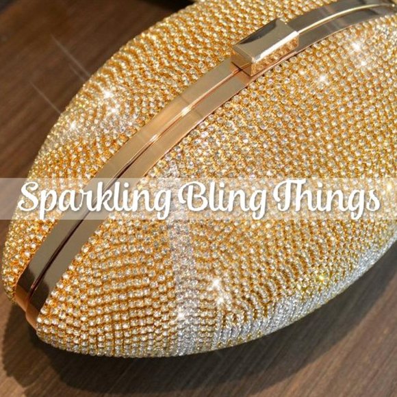 NWT Sparkling Bling Swarovski Crystal Football Clutch Purse Bag Super Bo… - Picture 5 of 17